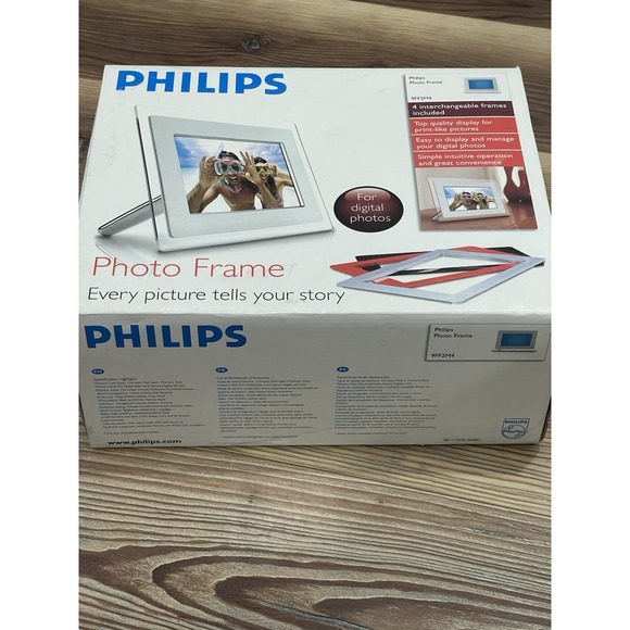 Philips 5.5" Digital Photo‎ Picture Frame  3 interchangeable 7FFIM4 READ DESC - Picture 2 of 10